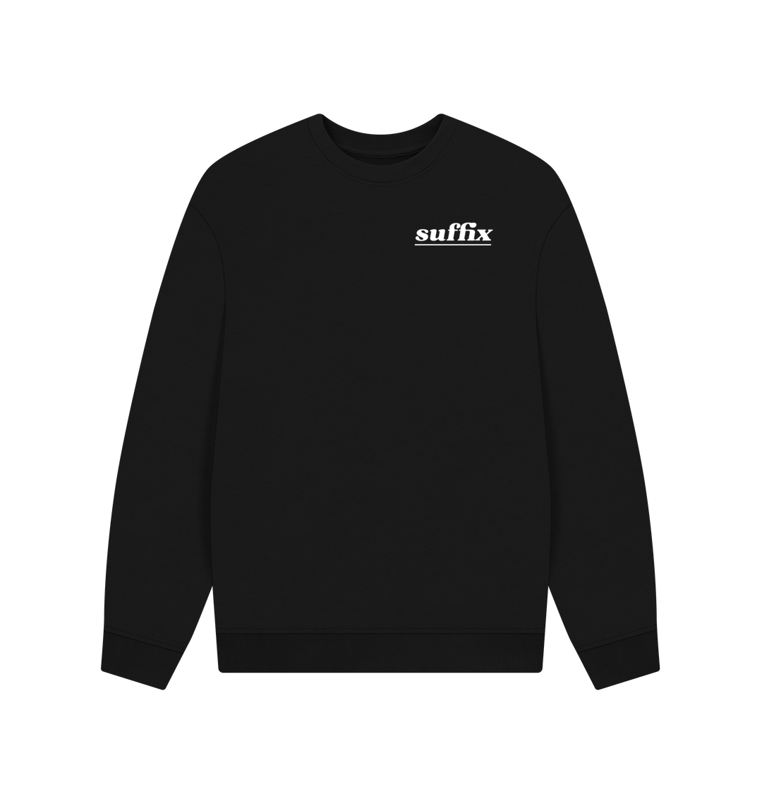Black White Logo Sweat