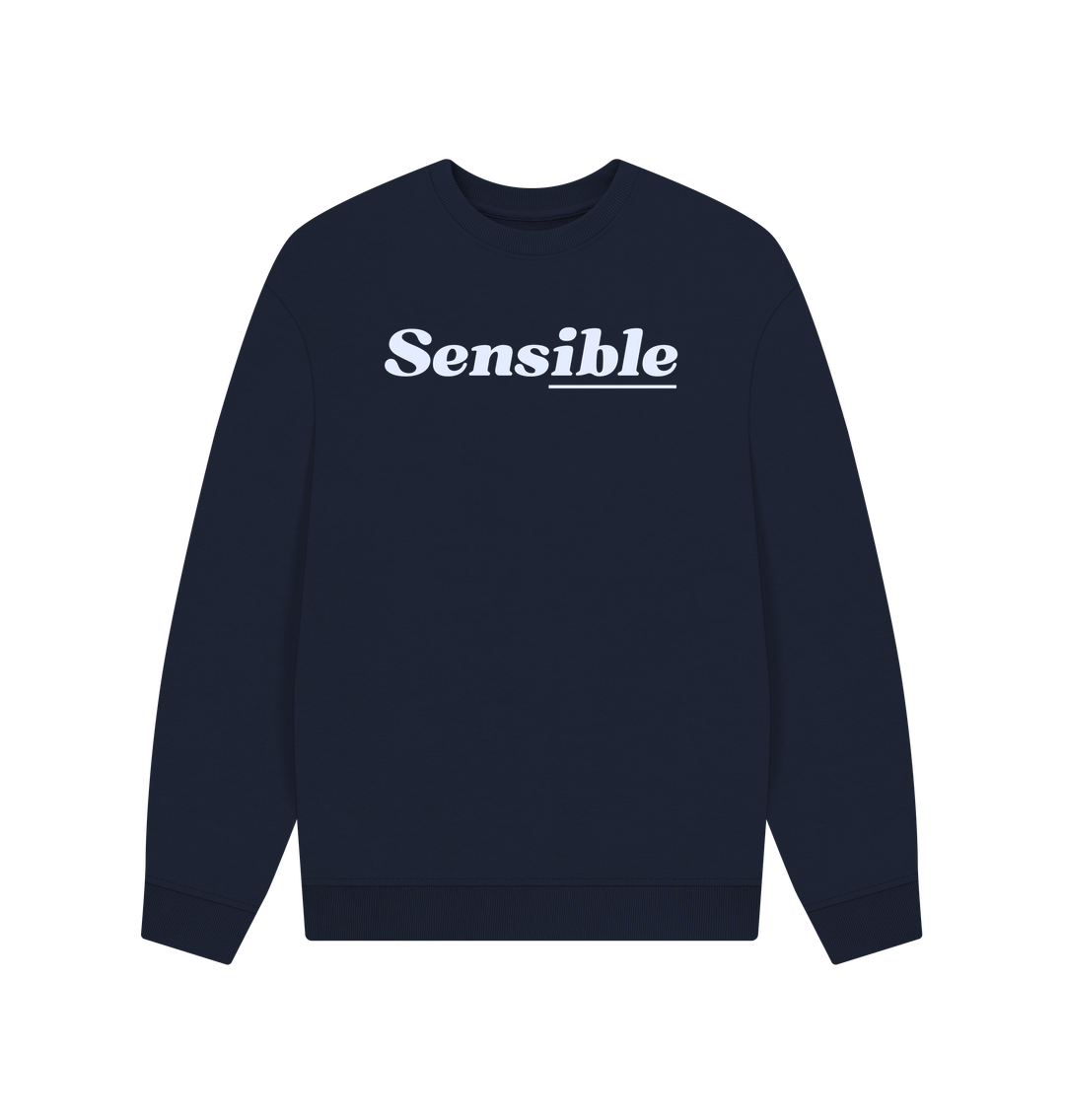 Navy Blue Printed Sweater