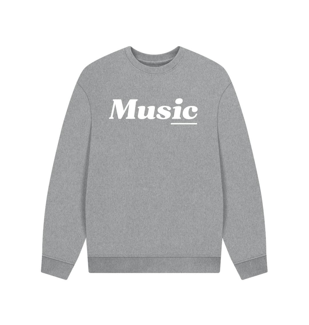 Athletic Grey Printed Sweater