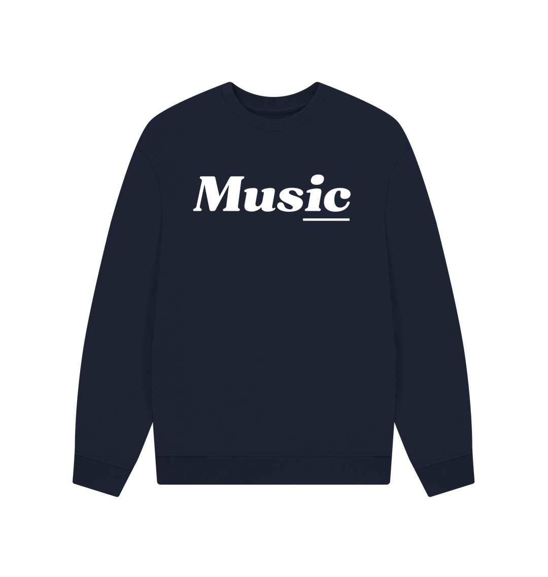 Navy Blue Printed Sweater