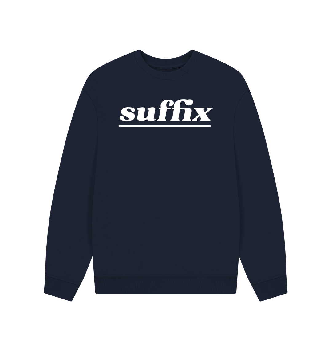 Navy Blue White Logo Sweat